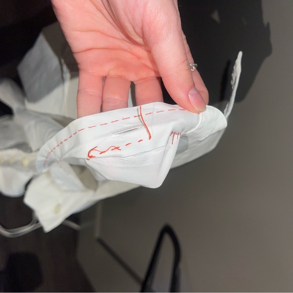 Carolina Herrera Cotton Basic White Classic Button Up Long Sleeve Shirt - Picture 12 of 14